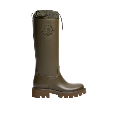 Moncler Kickstream High Rain Boots, Women, Green, Size: 41