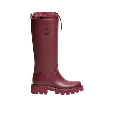 Moncler Kickstream Rain Boots In Burgundy