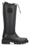 Moncler Rubber Kickstream Boots With Drawstring In Black