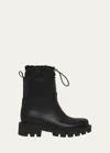 Moncler Kickstream Rubber Wellington Ankle Boots In Black