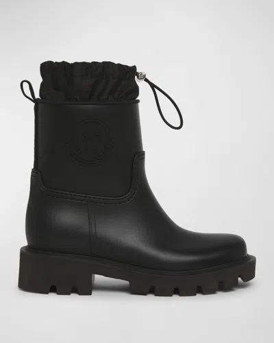 MONCLER KICKSTREAM LEATHER RAIN ANKLE BOOTIES