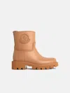 Moncler 'kickstream' Light Brown Pvc Rain Boots