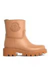 Moncler Ankle-length Waterproof Boots With Drawstring Closure In Brown