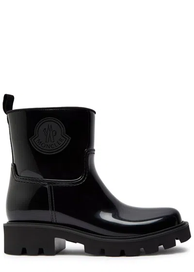 Moncler Kickstream Logo-appliquéd Rain Boots In Black