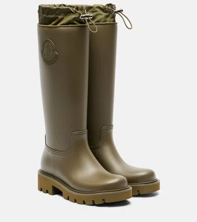 Moncler Women Kickstream High Rubber Rainboots In Multi