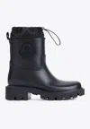 Moncler Kickstream Rubber Wellington Ankle Boots In Black
