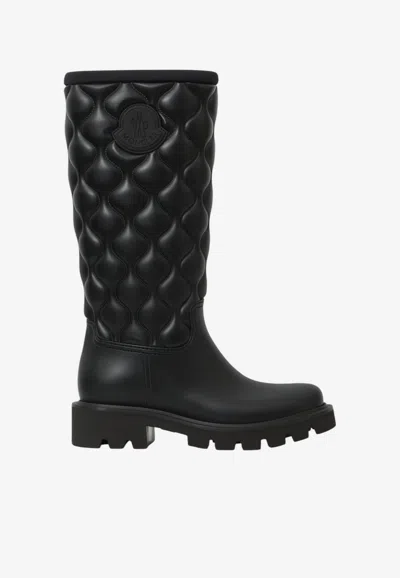 Moncler Kickstream Mid-calf Rain Boots In Black