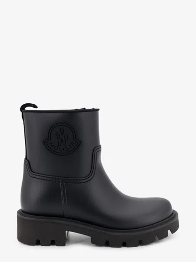 Moncler Kickstream Pvc Rain Boots In Black