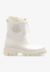 Moncler Logo-patch Drawstring Ankle Boots In White