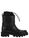 Moncler Kickstream Rubber Wellington Ankle Boots In Black