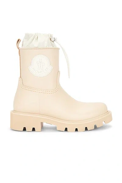 Moncler Kickstream Drawstring Logo-patch Rain Boots In Neutral