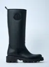 Moncler Rubber Kickstream Boots With Drawstring In Black