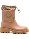 Moncler Kickstream Rain Boots In Brown