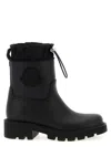 Moncler Kickstream Rubber Wellington Ankle Boots In Black