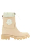 Moncler Kickstream Drawstring Logo-patch Rain Boots In Neutral