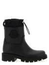 Moncler Kickstream Rubber Wellington Ankle Boots In Black