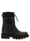 Moncler Kickstream Rubber Wellington Ankle Boots In Black