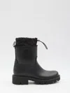 Moncler Kickstream Calf Height Rain Boots In Black
