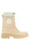 Moncler Kickstream Drawstring Logo-patch Rain Boots In Nude