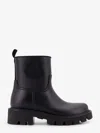 Moncler Kickstream Rubber Wellington Ankle Boots In Black