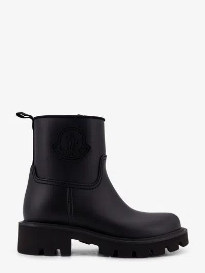 Moncler Kickstream Rubber Rainboots In Black