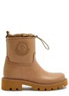 Moncler Kickstream Rubber Wellington Ankle Boots In Brown