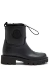 Moncler Kickstream Rubber Wellington Ankle Boots In Black