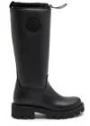 Moncler Kickstream High Rain Boots, Women, Black, Size: 41