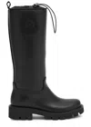 Moncler Rubber Kickstream Boots With Drawstring In Black