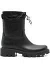Moncler Kickstream Rubber Wellington Ankle Boots
