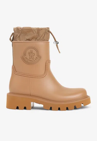 Moncler Kickstream Waterproof Pvc Boots In Brown