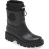 Moncler Stylish High-top Mini Boots With Drawstring Fastening 20 Cm In Black