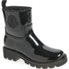 Moncler Kickstream Waterproof Rain Boot In Black