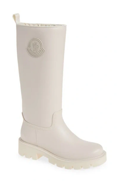 Moncler Kickstream Waterproof Rain Boot In White