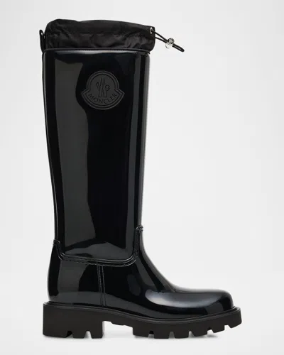 Moncler Kickstream Waterproof Rain Boots In Black