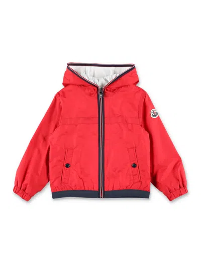 Moncler Kid - Anton Hooded Rain Jacket In Red