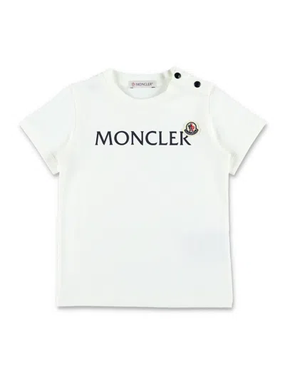 Moncler Kid - Print Logo T-shirt In White