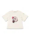 Moncler Kid - Teddy Bear Logo Motif Cotton T-shirt In White