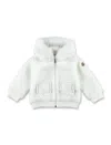 Moncler Kid - Teddy Zip-up Hoodie In White