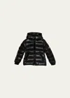 Moncler Kid's Bady Quilted Logo Jacket In Black