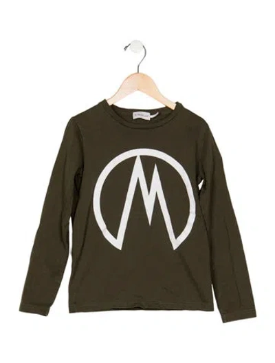 Pre-owned Moncler Kid Boy's Long Sleeve Shirt In Green