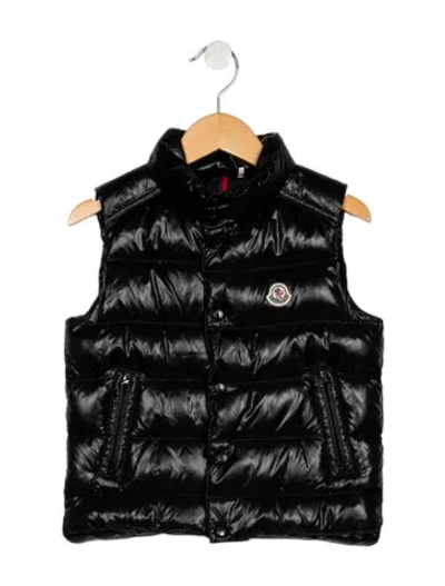 Pre-owned Moncler Babies' Kid Boy's Short Sleeve Puffer Vest In Black