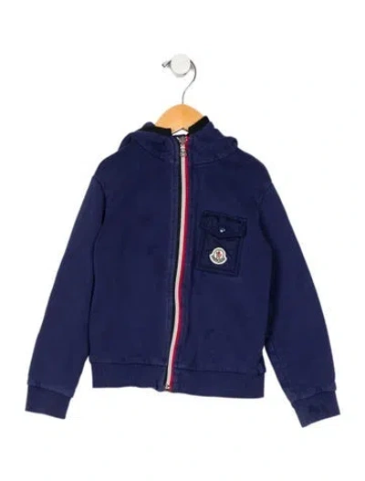 Pre-owned Moncler Babies' Kid Boys' Blue Multicolored Jacket