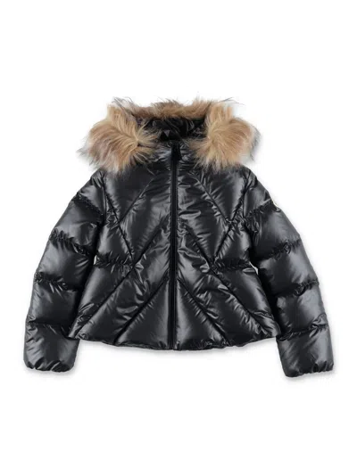 MONCLER MONCLER KID DOMAS SHEARLING-TRIMMED DOWN HOODED JACKET