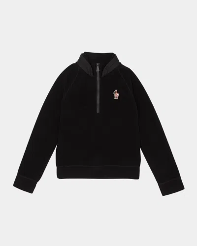 MONCLER KID'S EMBROIDERED LOGO-PRINT SWEATSHIRT