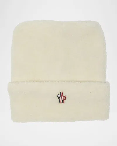 Moncler Kid's Fleece Beanie In Neutral