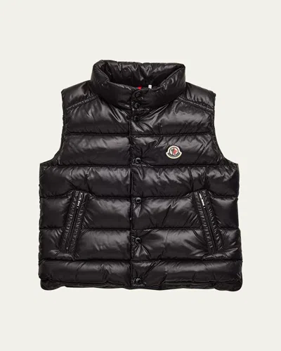 Moncler Kid's Ghany Quilted Puffer Down Vest In Black