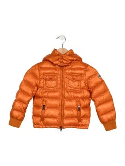 Pre-owned Moncler Babies' Kid Girl's Puffer Jacket In Orange
