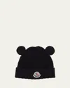 Moncler L Ears Beanie Hat Kids In Blue