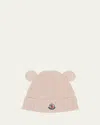 Moncler Kid's Knit Ears Wool Beanie In Pink